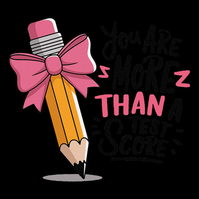 Pencil Coquette Bow Test Day You Are More Than a Test Score Drawstring Bag