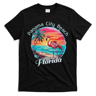 Panama City Beach Florida Beach Flamingo Tropical Souvenir T-Shirt