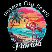 Panama City Beach Florida Beach Flamingo Tropical Souvenir 16 in Basic Backpack