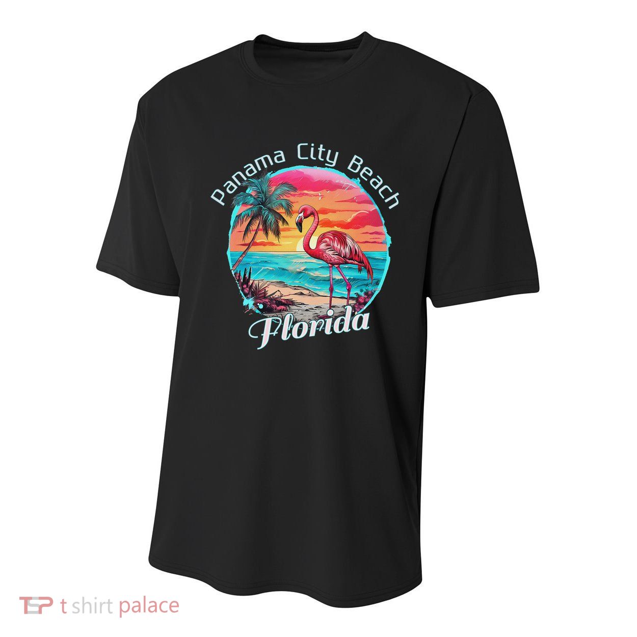 Panama City Beach Florida Beach Flamingo Tropical Souvenir Youth Performance Sprint T-Shirt