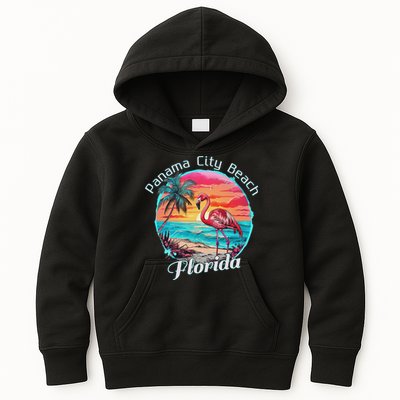 Panama City Beach Florida Beach Flamingo Tropical Souvenir Kids Hoodie