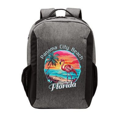 Panama City Beach Florida Beach Flamingo Tropical Souvenir Vector Backpack