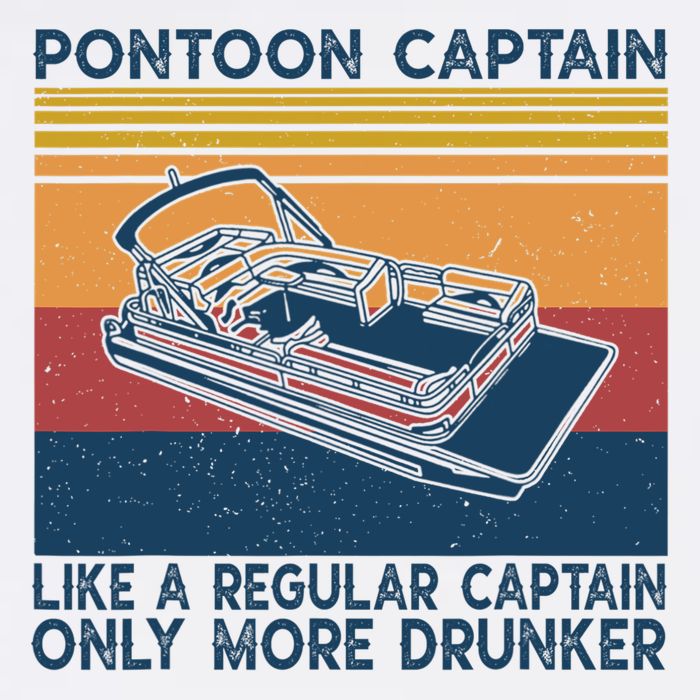 Pontoon Captain Boat Vintage Like A Regular Captain Only More Drunker T-Shirt
