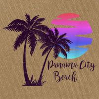 PANAMA CITY BEACH Florida Spring Break Vacation Honeymoon Cotton Canvas Backpack
