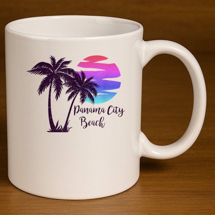PANAMA CITY BEACH Florida Spring Break Vacation Honeymoon 11oz C Handle Ceramic Mug