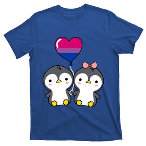 Penguin Couple Bisexual Pride Gift T-Shirt