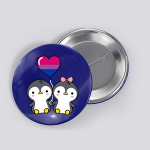 Penguin Couple Bisexual Pride Gift Button