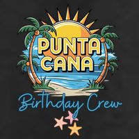 Punta Cana Birthday Crew Tropical Celebration Vibes 7 Panel Mesh Trucker Snapback Hat