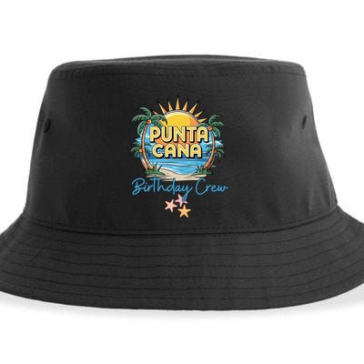 Punta Cana Birthday Crew Tropical Celebration Vibes Sustainable Bucket Hat