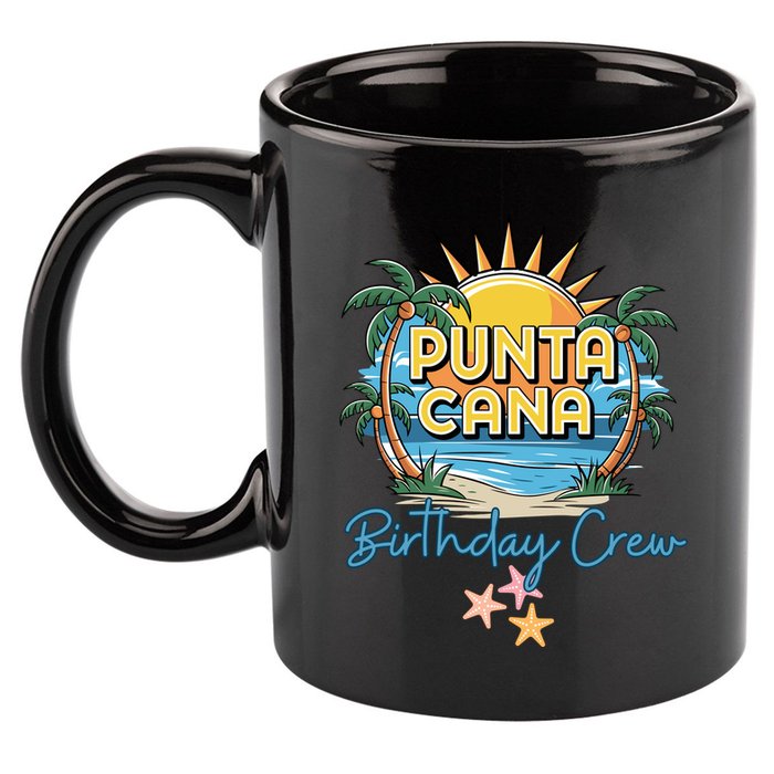 Punta Cana Birthday Crew Tropical Celebration Vibes 11oz C Handle Ceramic Mug
