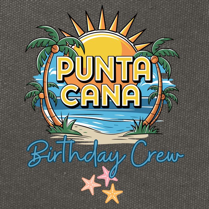 Punta Cana Birthday Crew Tropical Celebration Vibes Cotton Canvas Backpack