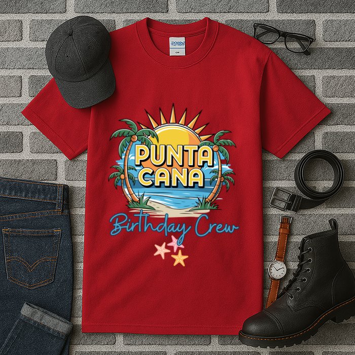 Punta Cana Birthday Crew Tropical Celebration Vibes Tall T-Shirt
