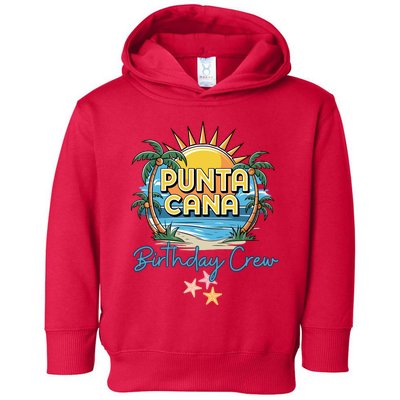 Punta Cana Birthday Crew Tropical Celebration Vibes Toddler Hoodie