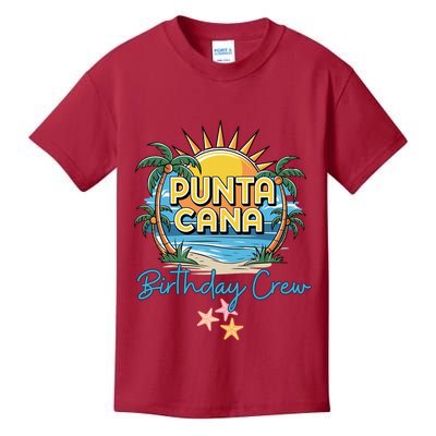Punta Cana Birthday Crew Tropical Celebration Vibes Kids T-Shirt