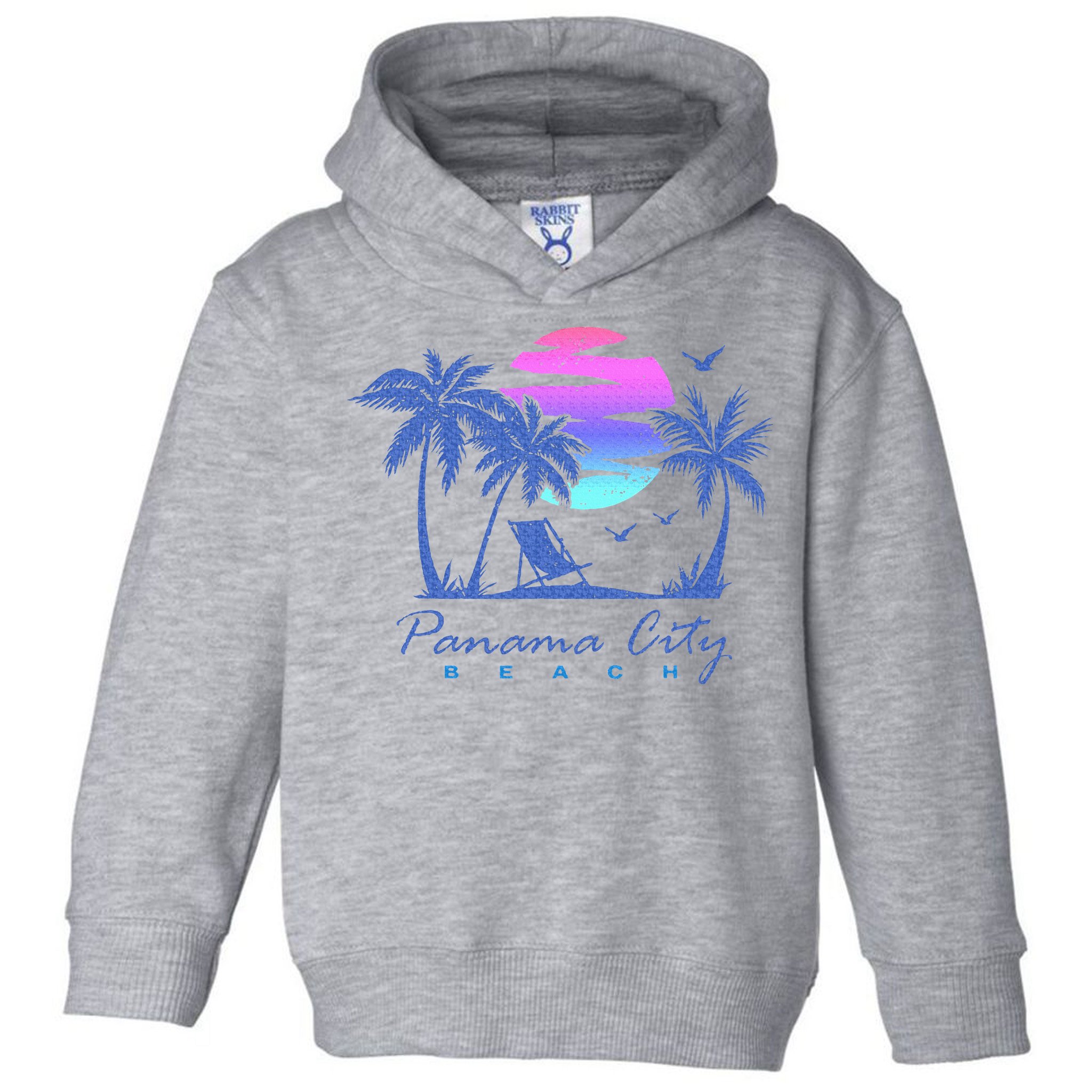 Panama City Beach Florida Vacation Trip Retro Vintage Sunset Toddler Hoodie