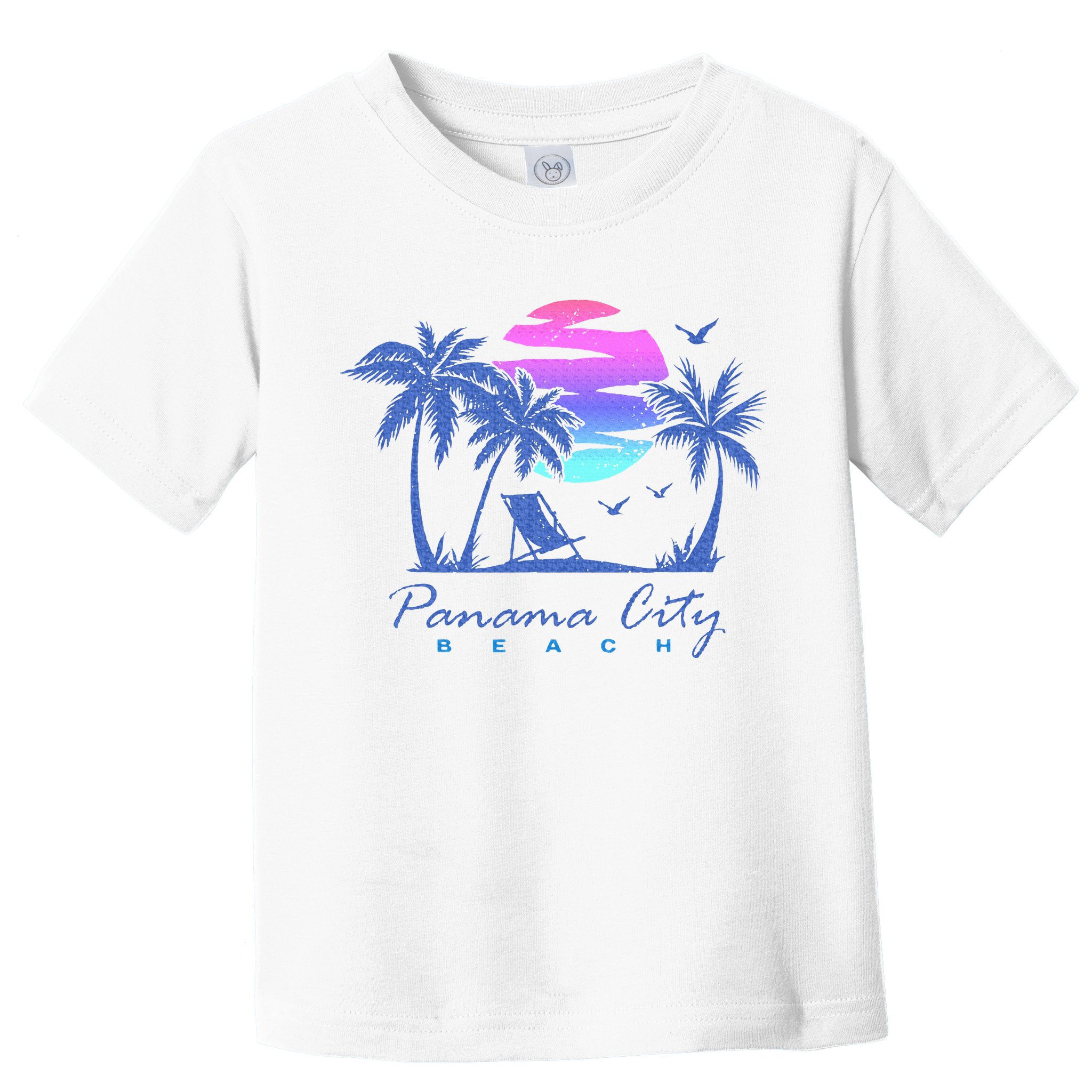 Panama City Beach Florida Vacation Trip Retro Vintage Sunset Toddler T-Shirt