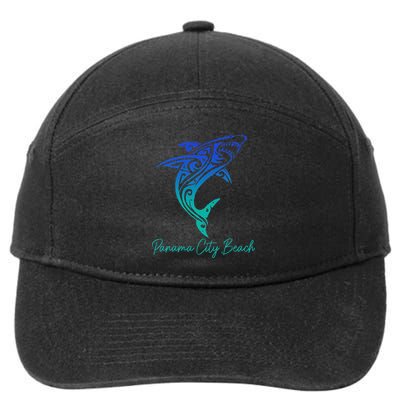 Panama City Beach FL Shark Scuba Diving Surfer Florida Surf 7-Panel Snapback Hat