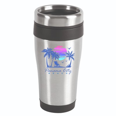 Panama City Beach Florida Vacation Trip Retro Vintage Sunset 16oz Travel Tumbler