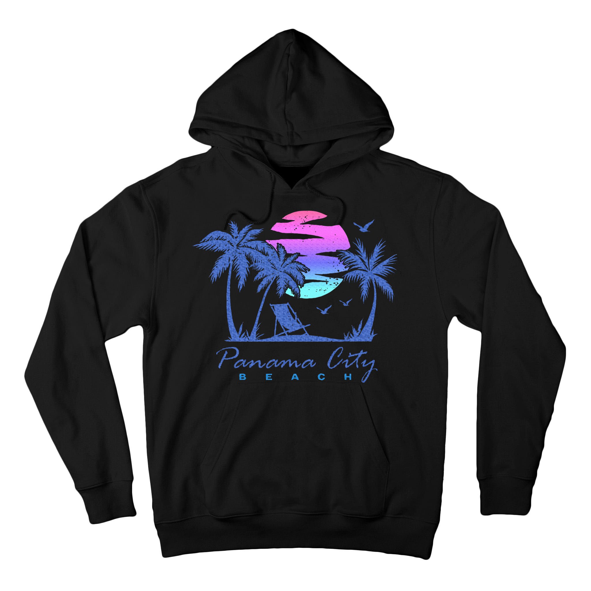 Panama City Beach Florida Vacation Trip Retro Vintage Sunset Tall Hoodie