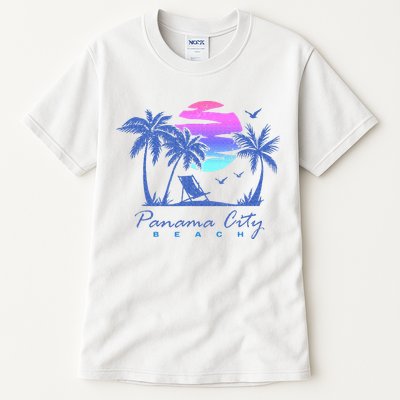 Panama City Beach Florida Vacation Trip Retro Vintage Sunset Tall T-Shirt