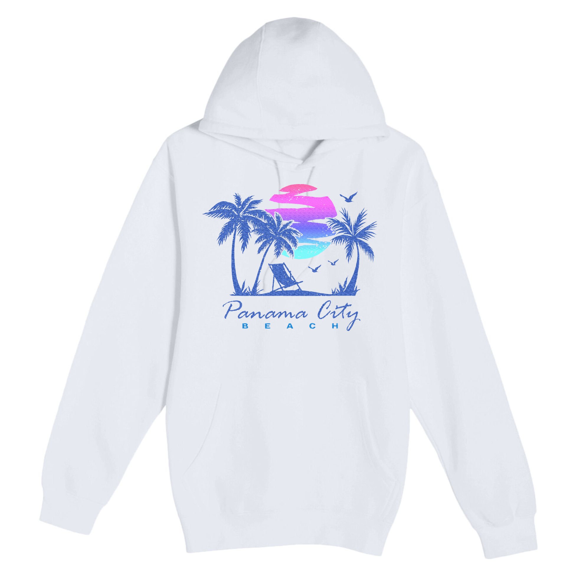 Panama City Beach Florida Vacation Trip Retro Vintage Sunset Premium Pullover Hoodie