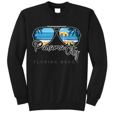 Panama City Beach Florida Palm Tree Sunglasses Souvenir Sweatshirt