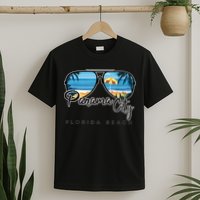 Panama City Beach Florida Palm Tree Sunglasses Souvenir T-Shirt