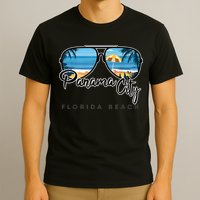 Panama City Beach Florida Palm Tree Sunglasses Souvenir T-Shirt
