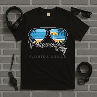 Panama City Beach Florida Palm Tree Sunglasses Souvenir T-Shirt