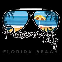 Panama City Beach Florida Palm Tree Sunglasses Souvenir T-Shirt