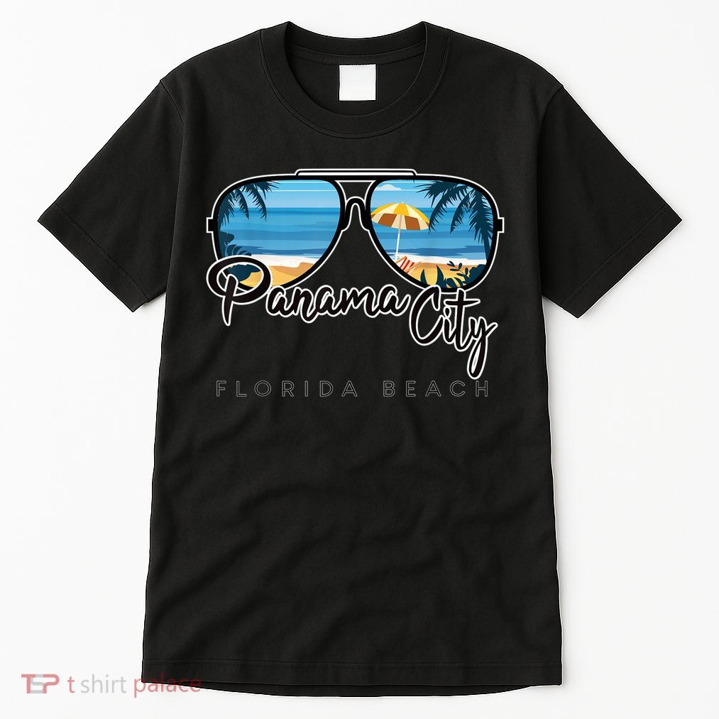 Panama City Beach Florida Palm Tree Sunglasses Souvenir Tall T-Shirt
