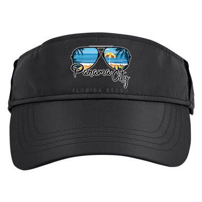 Panama City Beach Florida Palm Tree Sunglasses Souvenir Adult Drive Performance Visor