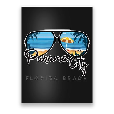 Panama City Beach Florida Palm Tree Sunglasses Souvenir Poster