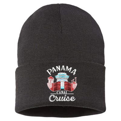 Panama Canal Cruise Funny Matching Gift Cruising Family Sustainable Knit Beanie