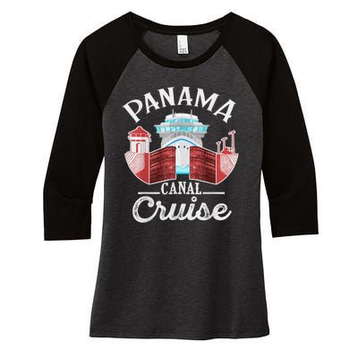 Panama Canal Cruise Funny Matching Gift Cruising Family Women's Tri-Blend 3/4-Sleeve Raglan Shirt