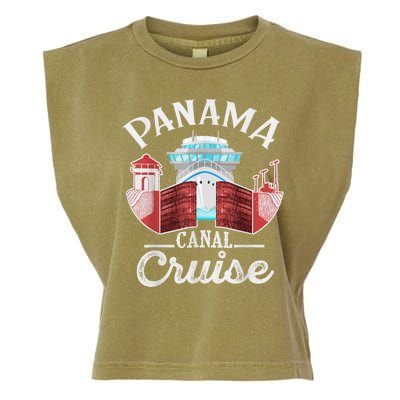 Panama Canal Cruise Funny Matching Gift Cruising Family Garment-Dyed Women's Muscle Tee