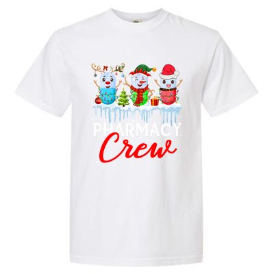 Pharmacy Crew Cute Xmas Lights Santa Reindeer Elf Pharmacist Great Gift Garment-Dyed Heavyweight T-Shirt