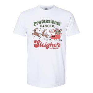 Professional Cancer Cancer Sleigher Oncology Nurse Christmas Funny Gift Softstyle CVC T-Shirt