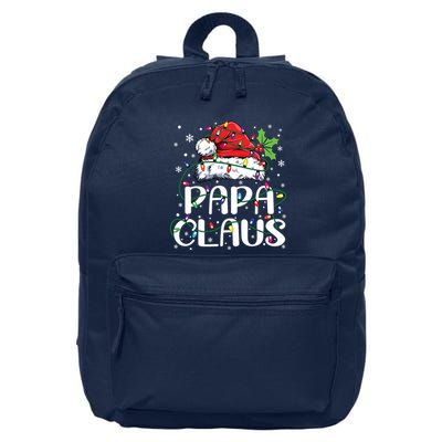 Papa Claus Christmas Lights Pajama Family Matching 16 in Basic Backpack