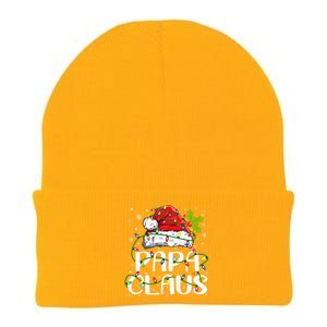 Papa Claus Christmas Lights Pajama Family Matching Knit Cap Winter Beanie