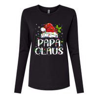 Papa Claus Christmas Lights Pajama Family Matching Womens Cotton Relaxed Long Sleeve T-Shirt