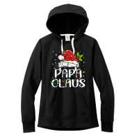 Papa Claus Christmas Lights Pajama Family Matching Women's Fleece Hoodie