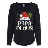 Papa Claus Christmas Lights Pajama Family Matching Womens California Wash Sweatshirt