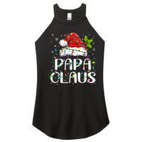 Papa Claus Christmas Lights Pajama Family Matching Women's Perfect Tri Rocker Tank