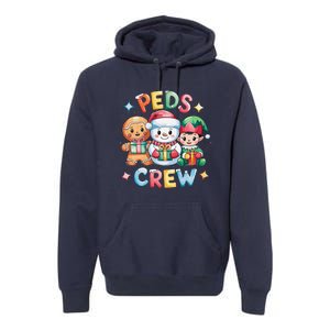 Peds Crew Christmas Pediatric Nurse Xmas Nursing Aide Group Premium Hoodie