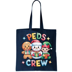 Peds Crew Christmas Pediatric Nurse Xmas Nursing Aide Group Tote Bag