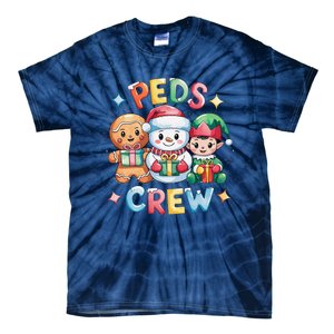 Peds Crew Christmas Pediatric Nurse Xmas Nursing Aide Group Tie-Dye T-Shirt