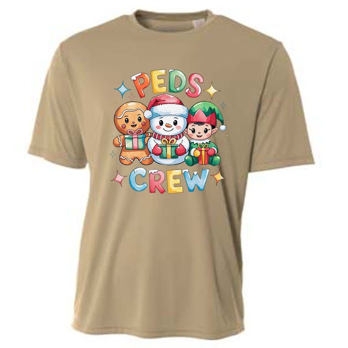 Peds Crew Christmas Pediatric Nurse Xmas Nursing Aide Group Cooling Performance Crew T-Shirt