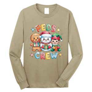 Peds Crew Christmas Pediatric Nurse Xmas Nursing Aide Group Long Sleeve Shirt