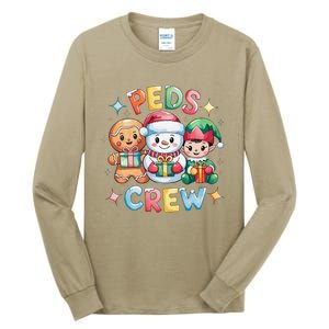 Peds Crew Christmas Pediatric Nurse Xmas Nursing Aide Group Tall Long Sleeve T-Shirt